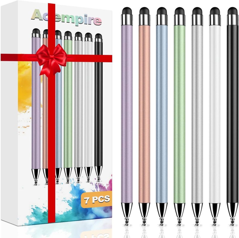 Acempire Stylus (7 Pcs), 2-in-1 Stylus Pen for Touch Screen, High Precision and Sensitivity, Suitable for iPad/iPhone/Samsung/Android Smartphone and Tablets, Compatible with All Touch Screen - Image 1